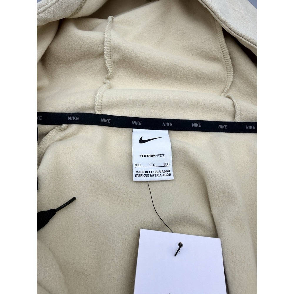 Nike Therma Fit Full Zip Hoodie Khaki Black Size XXL Training Outdoor Gymwear - Picture 5 of 5